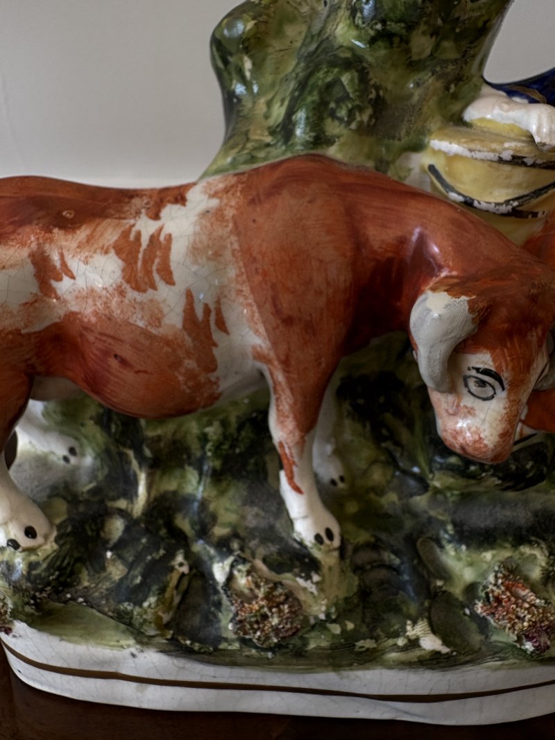 Antique Victorian Staffordshire Flatback Figure